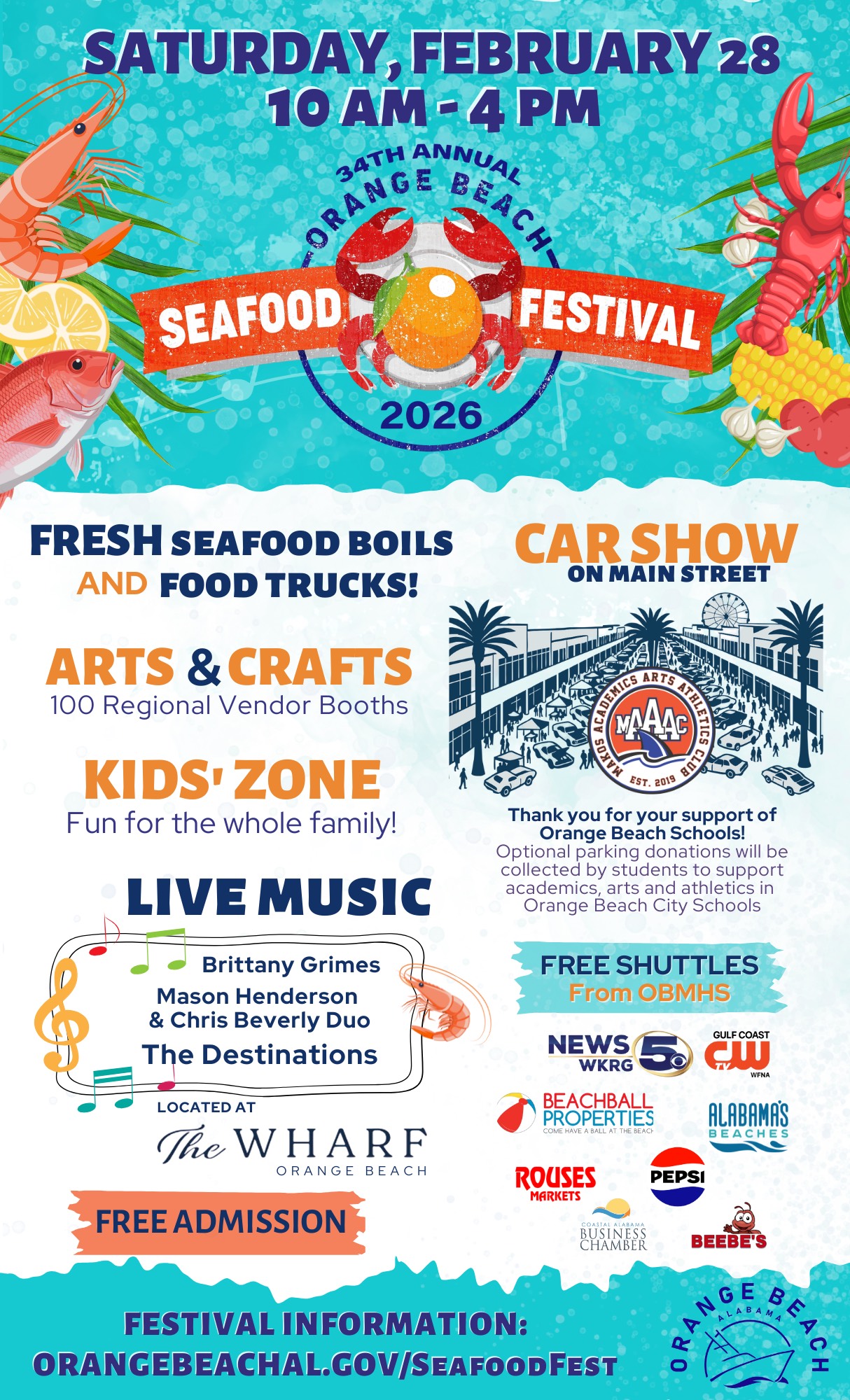2026 Orange Beach Seafood Festival flyer