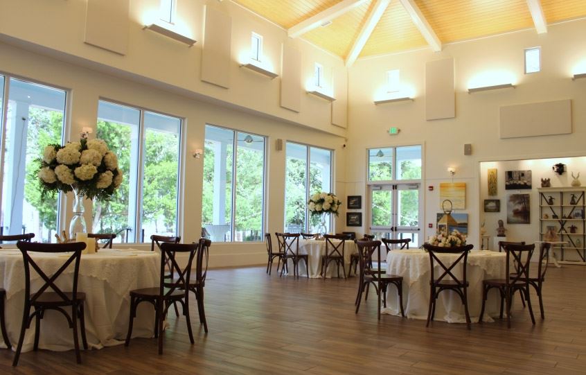 Indoor Decorated Tables for Wedding