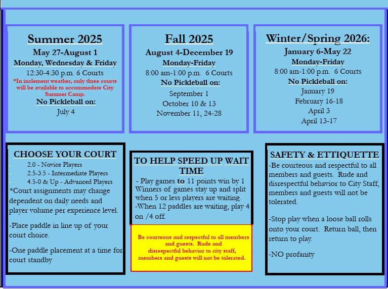 Orange Beach Pickleball 2025 and early 2026 schedule 
