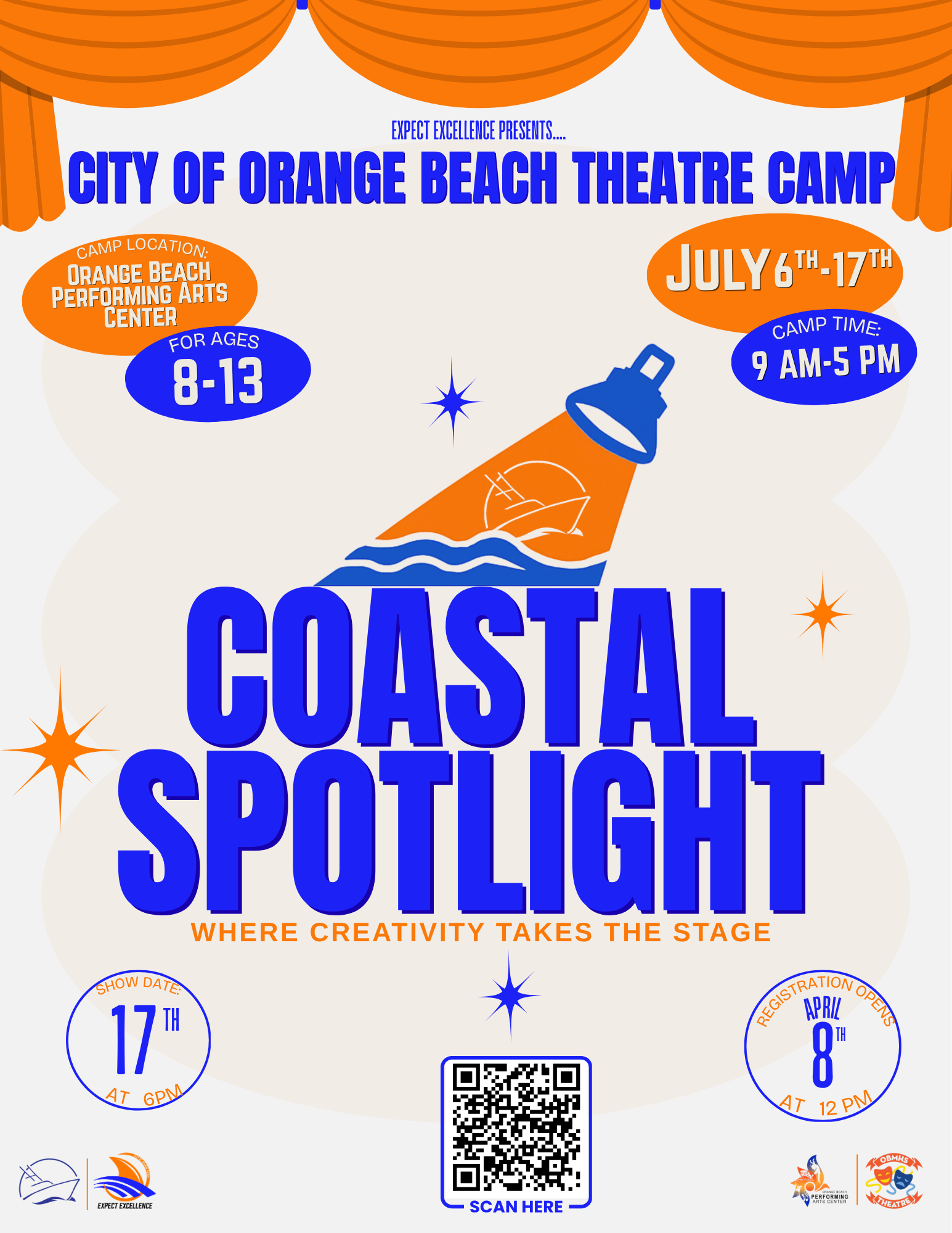 2026 Coastal Spotlight Theatre Camp flyer
